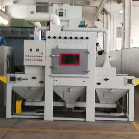 柳州自动式环保不锈钢双面喷砂机高科技设备